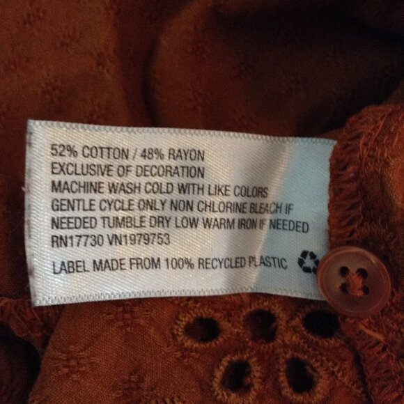 Universal Thread XXL Tiered Collton Swiss Puff, eyelet Lace, Girlhoodcore, Boho - Picture 4 of 4